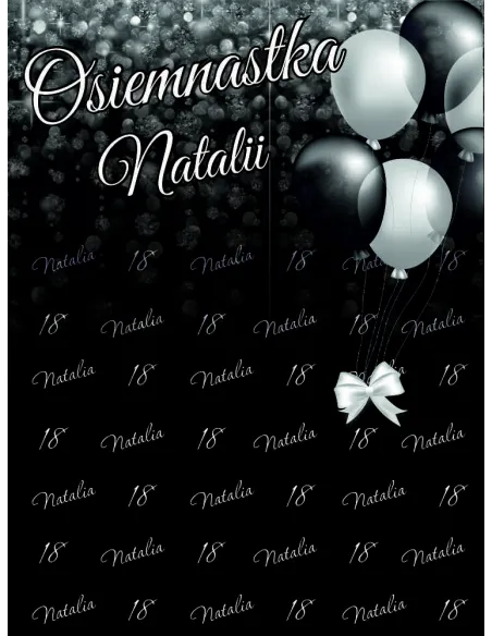 Tło fotograficzne ścianka do zdjęć 18 nastka Kasi