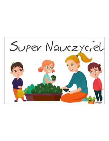 Magnesy na lodówkę - SUPER NAUCZYCIEL - drukarnia, hurtownia, producent magnesów na lodówkę - druktur.com