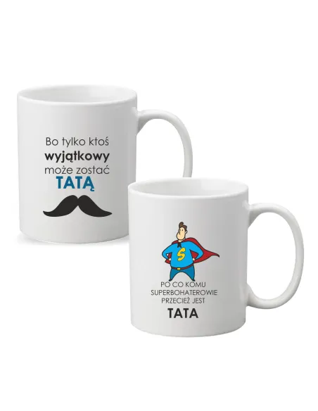 Kubek z nadrukiem PREZENT DZIEŃ TATY SUPERBOHATER