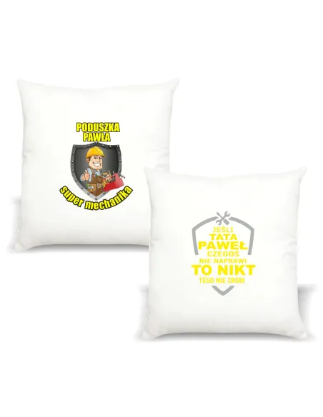 Poduszka z nadrukiem PREZENT dla SUPERMECHANIKA