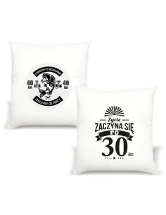 Poduszka z nadrukiem PREZENT na 30 URODZINY