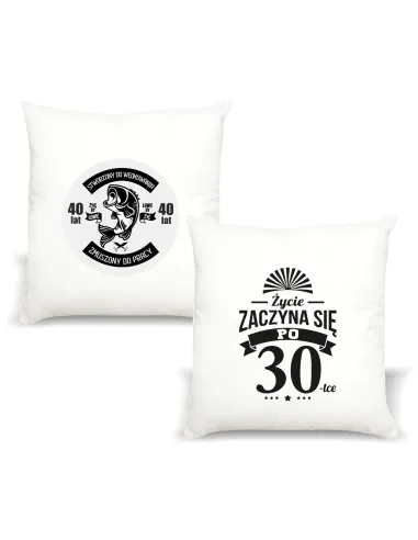 Poduszka z nadrukiem PREZENT na 30 URODZINY