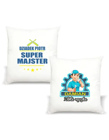 Poduszka z imieniem DZIADEK SUPER MAJSTER