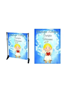 Tło fotograficzne ścianka do zdjęć chrzest święty