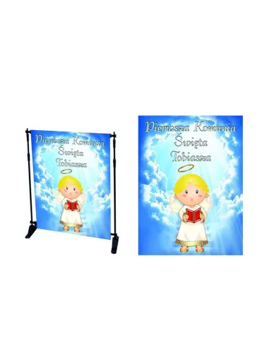 Tło fotograficzne ścianka do zdjęć chrzest święty