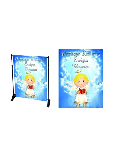 Tło fotograficzne ścianka do zdjęć chrzest święty