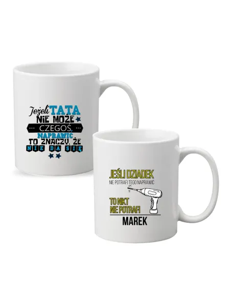 Kubek z nadrukiem napis PREZENT dla DZIADKA
