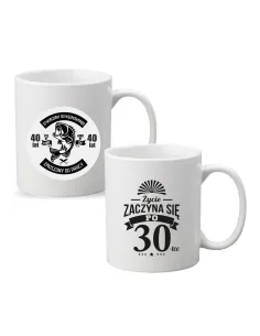 Kubek z nadrukiem napis PREZENT na 30 URODZINY