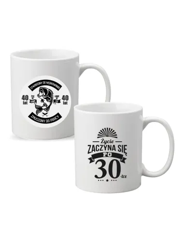 Kubek z nadrukiem napis PREZENT na 30 URODZINY