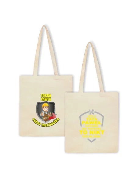 Eko Torba z imieniem PREZENT dla SUPER MECHANIKA