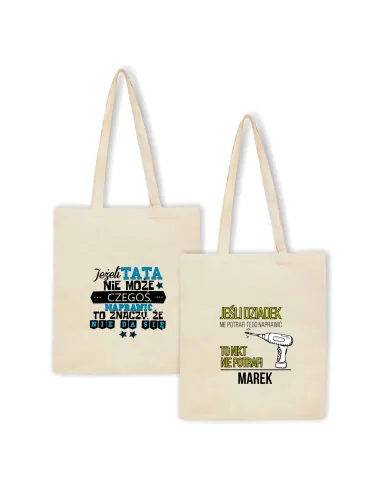 Eko Torba z nadrukiem PREZENT dla DZIADKA