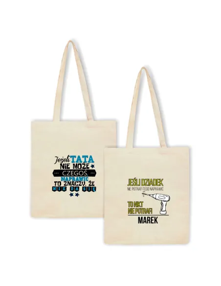 Eko Torba z nadrukiem PREZENT dla DZIADKA