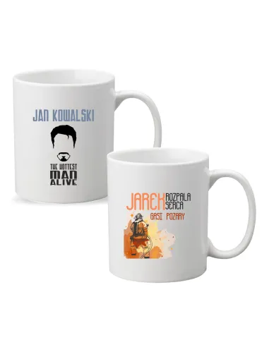 Kubek z imieniem PREZENT ROZPALA SERCA GASI POŻARY