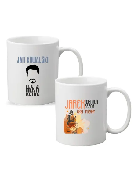 Kubek z imieniem PREZENT ROZPALA SERCA GASI POŻARY