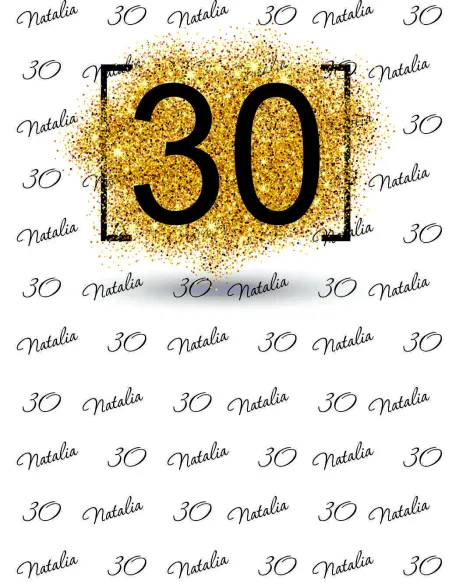 Tło fotograficzne ścianka do zdjęć 30 urodziny