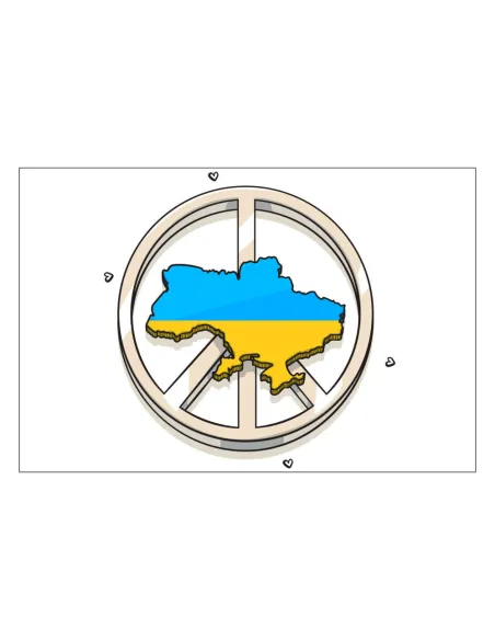 Magnesy na lodówkę - SOLIDARNOŚĆ Z UKRAINĄ- MAPA - drukarnia, hurtownia, producent magnesów na lodówkę - druktur.com