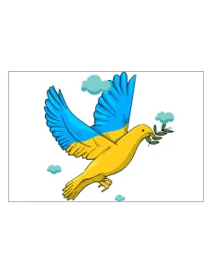 Magnesy na lodówkę - SOLIDARNOŚĆ Z UKRAINĄ- PTAK - drukarnia, hurtownia, producent magnesów na lodówkę - druktur.com