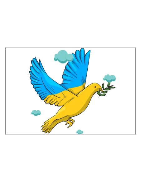 Magnesy na lodówkę - SOLIDARNOŚĆ Z UKRAINĄ- PTAK - drukarnia, hurtownia, producent magnesów na lodówkę - druktur.com