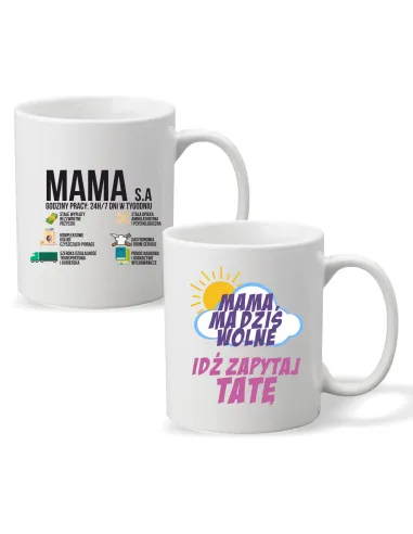 Kubek z nadrukiem PREZENT DZIEŃ MAMY MAMA S.A