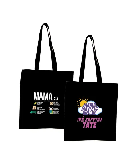 Eko Torba z nadrukiem PREZENT MAMA MA DZIŚ WOLNE