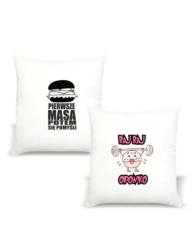 Poduszka z nadrukiem napis PIERWSZE MASA