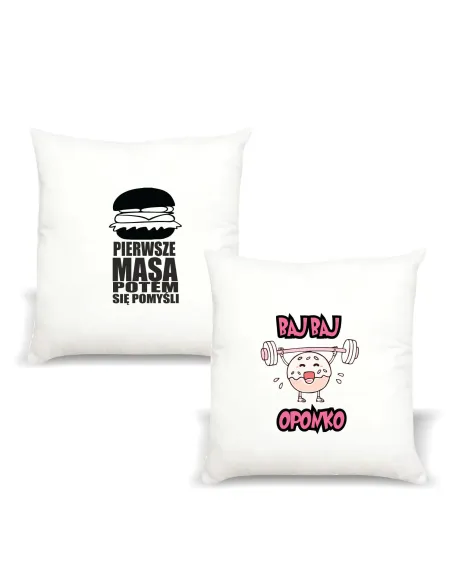 Poduszka z nadrukiem napis PIERWSZE MASA