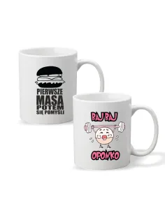 Kubek z nadrukiem napis PREZENT PIERWSZE MASA