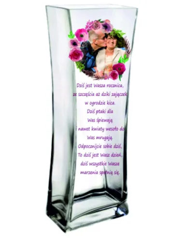 Wazon z nadrukiem prezent na rocznicę ślubu 30 40
