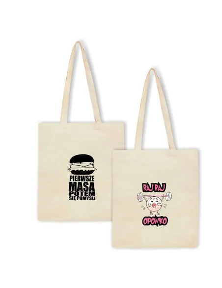 Eko Torba z nadrukiem napis PREZENT PIERWSZE MASA