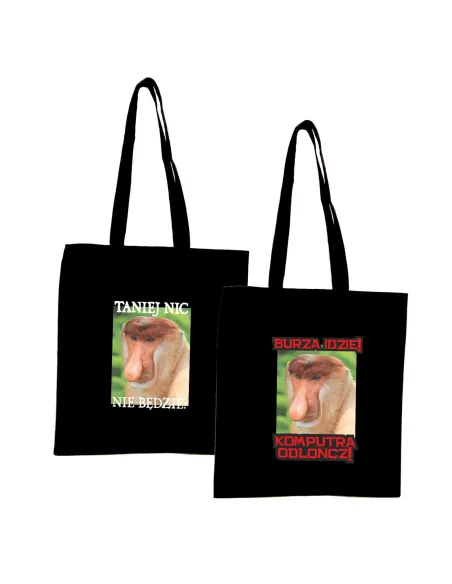 Eko Torba z nadrukiem BURZA IDZIE KOMPUTRA ODLONCZ