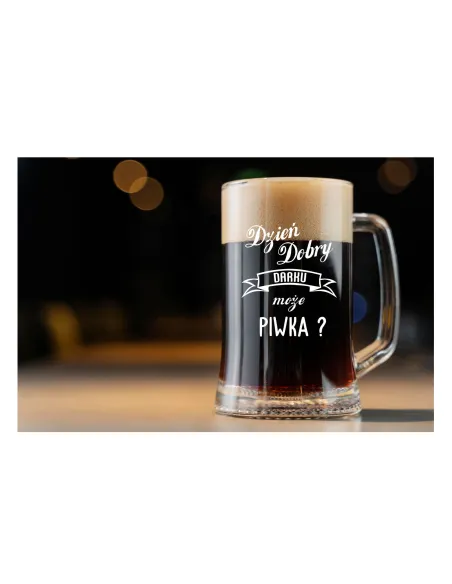 duży KUFEL do Piwa na PREZENT z GRAWEREM 660 ml