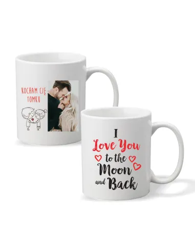 FOTO Kubek z zdjęciem imieniem napis WALENTYNKI KOCHAM CIĘ