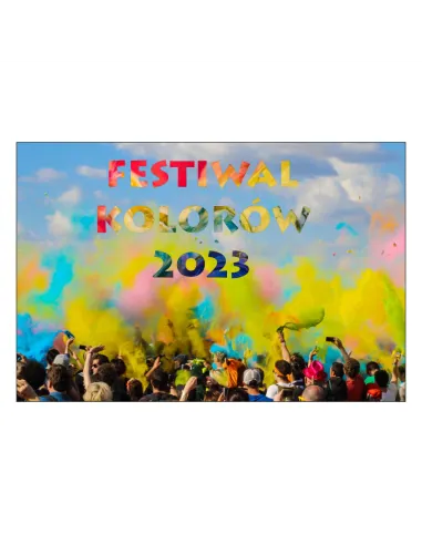 Magnesy na lodówkę - FESTIWAL KOLORÓW 2023 - drukarnia, hurtownia, producent magnesów na lodówkę - druktur.com