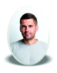 Porcelanowe zdjęcie nagrobkowe 12,5x9 cm