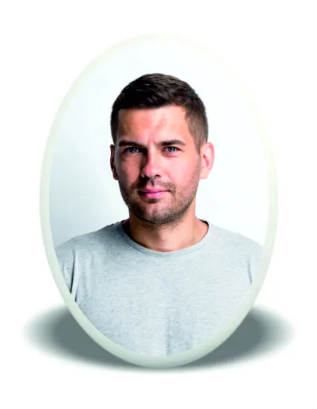 Porcelanowe zdjęcie nagrobkowe 12,5x9 cm