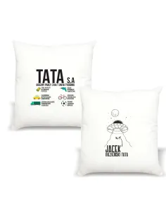 Poduszka z nadrukiem napis DZIEŃ TATY TATA S.A