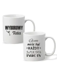 Kubek z nadrukiem napis WYBOROWY TATA