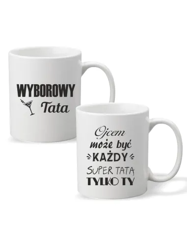 Kubek z nadrukiem napis WYBOROWY TATA