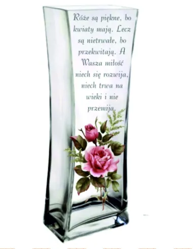 Wazon z nadrukiem prezent z okazji urodzin imienin