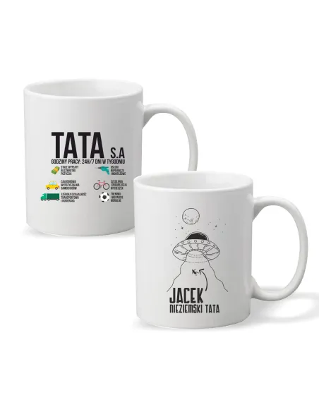 Kubek z nadrukiem napis DZIEŃ TATY TATA S.A