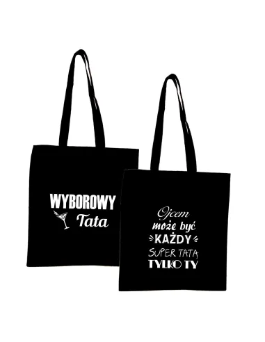 Eko Torba z nadrukiem napis WYBOROWY TATA