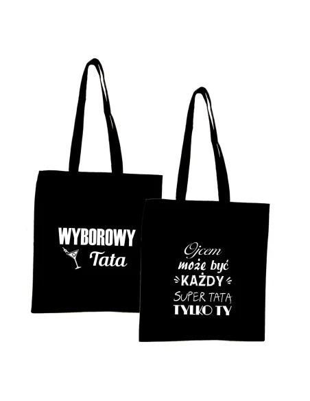 Eko Torba z nadrukiem napis WYBOROWY TATA