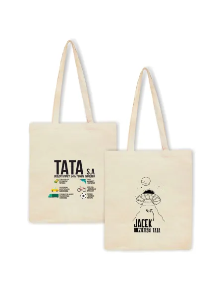 Eko Torba z imieniem napis NIEZIEMSKI TATA