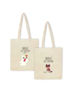 Eko Torba z imieniem nadrukiem MAŁE JEST WREDNE