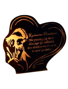 STATUETKA PODSTAWKA POD ZNICZ na grób + grawer XXL