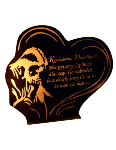 STATUETKA PODSTAWKA POD ZNICZ na grób + grawer XXL