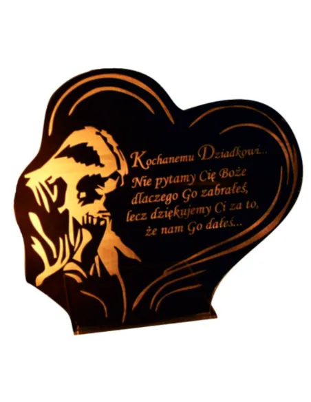 STATUETKA PODSTAWKA POD ZNICZ na grób + grawer XXL