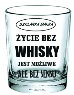Szklanka do WHISKY z grawerem prezent na święta