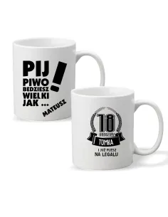 Kubek z imieniem PIJ PIWO BĘDZIESZ WIELKI JAK
