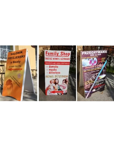 Potykacz reklamowy metalowy 100x70